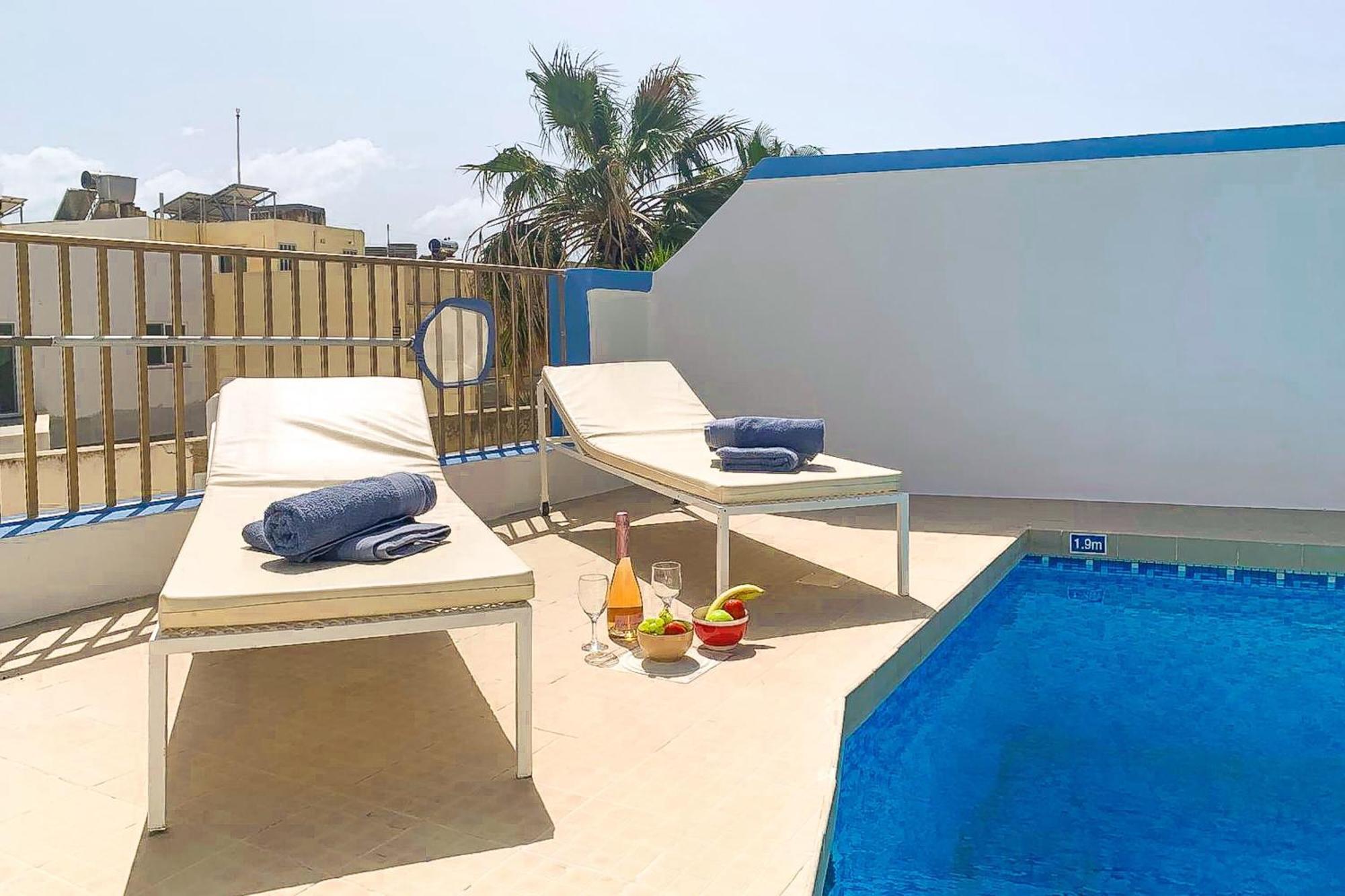 Pool & Sea Merill Apartments Mellieha Exterior foto